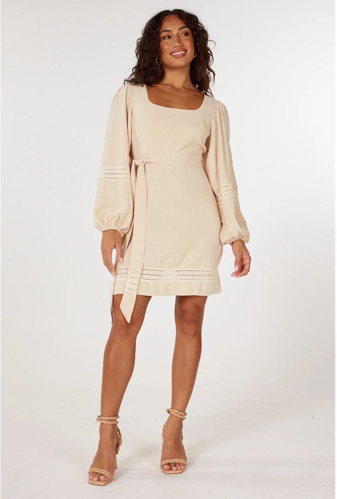 OPAL MINI DRESS - SAND JL & CO. boutique OPAL MINI DRESS - SAND JL & CO. boutique