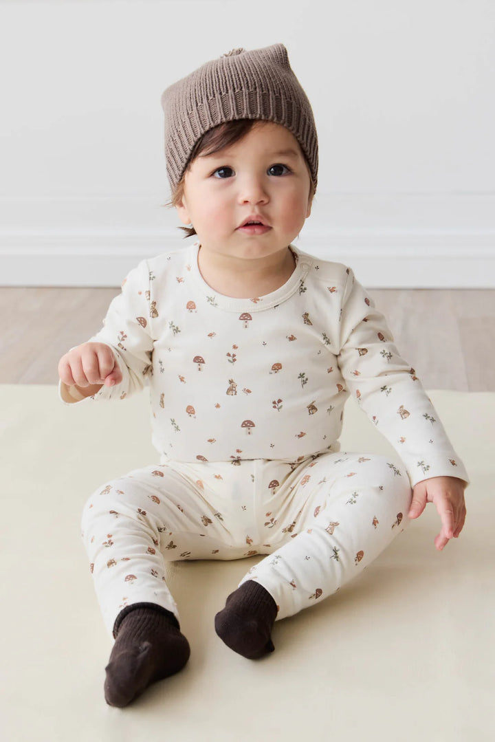 Organic Cotton Long Sleeve Bodysuit - Foraging Friends - JL & CO. boutique 