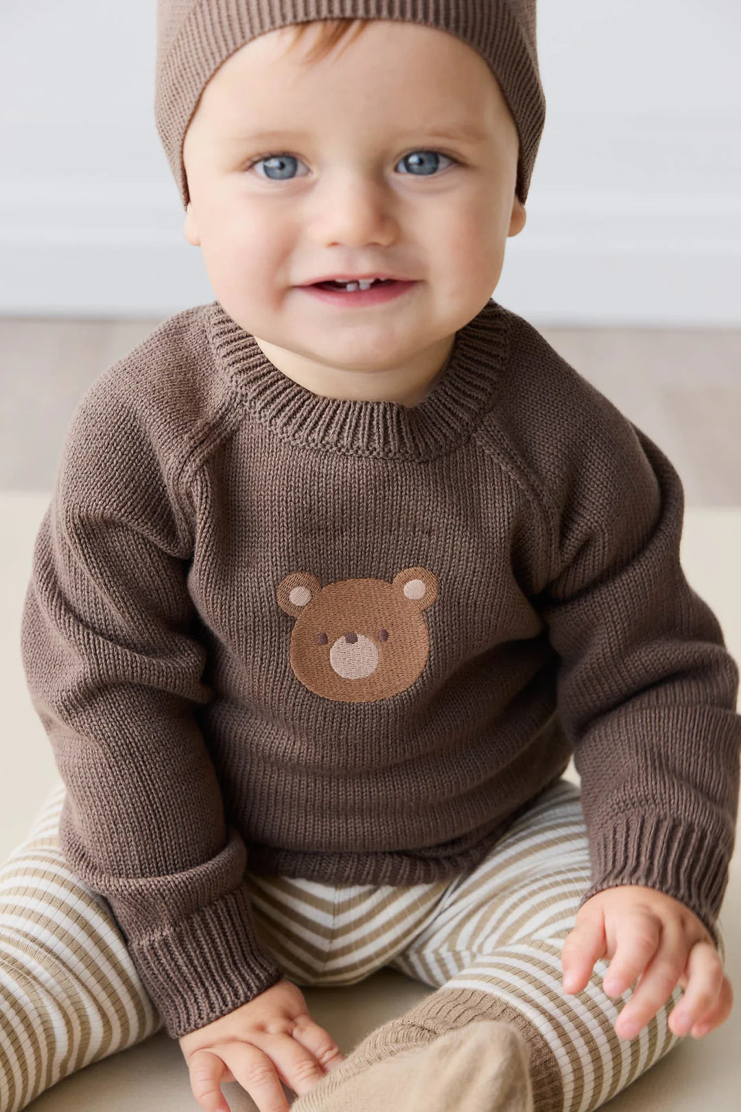 Ethan Jumper - Brownie Bobbie Bear - JL & CO. boutique 