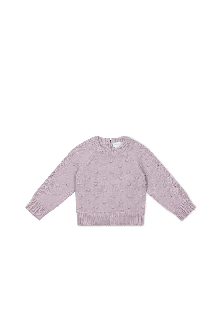 Dotty Knit Jumper - Muted Violet - JL & CO. boutique 