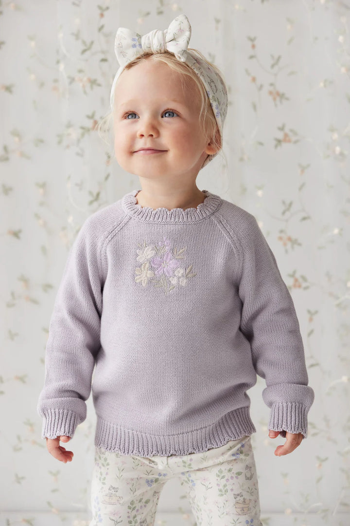 Audrey Knitted Jumper - Starling Goldie Bouquet - JL & CO. boutique 