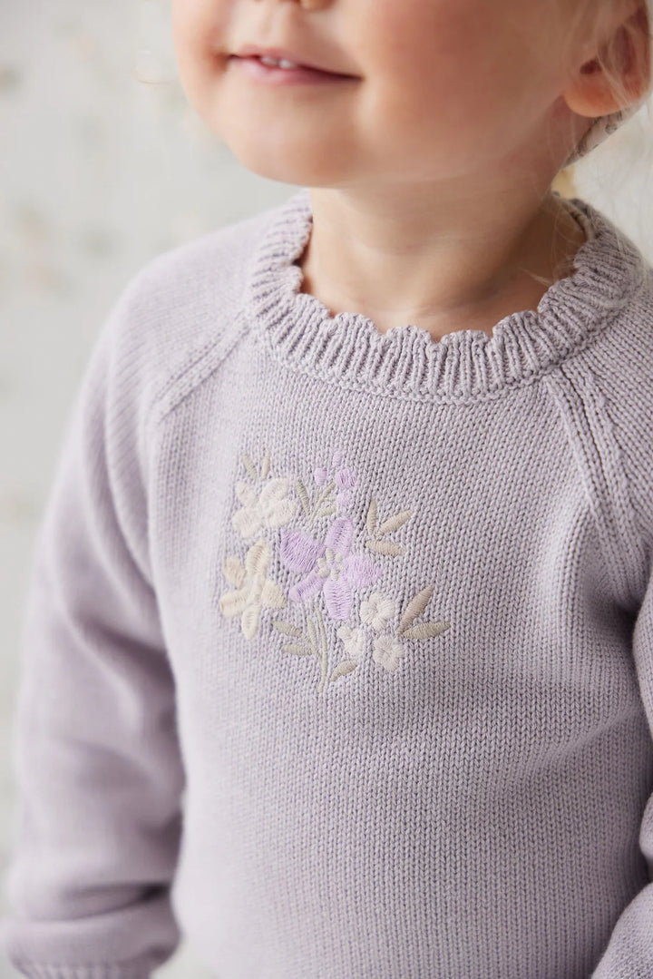 Audrey Knitted Jumper - Starling Goldie Bouquet - JL & CO. boutique 