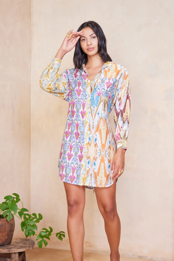 Alita Roxana Mini Dress - Aquarius Patchwork - JL & CO. boutique 