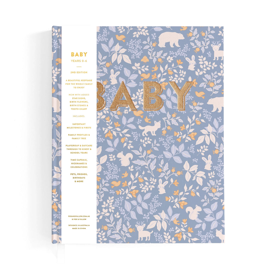 Baby Book Forest Friends Cornflower Boxed