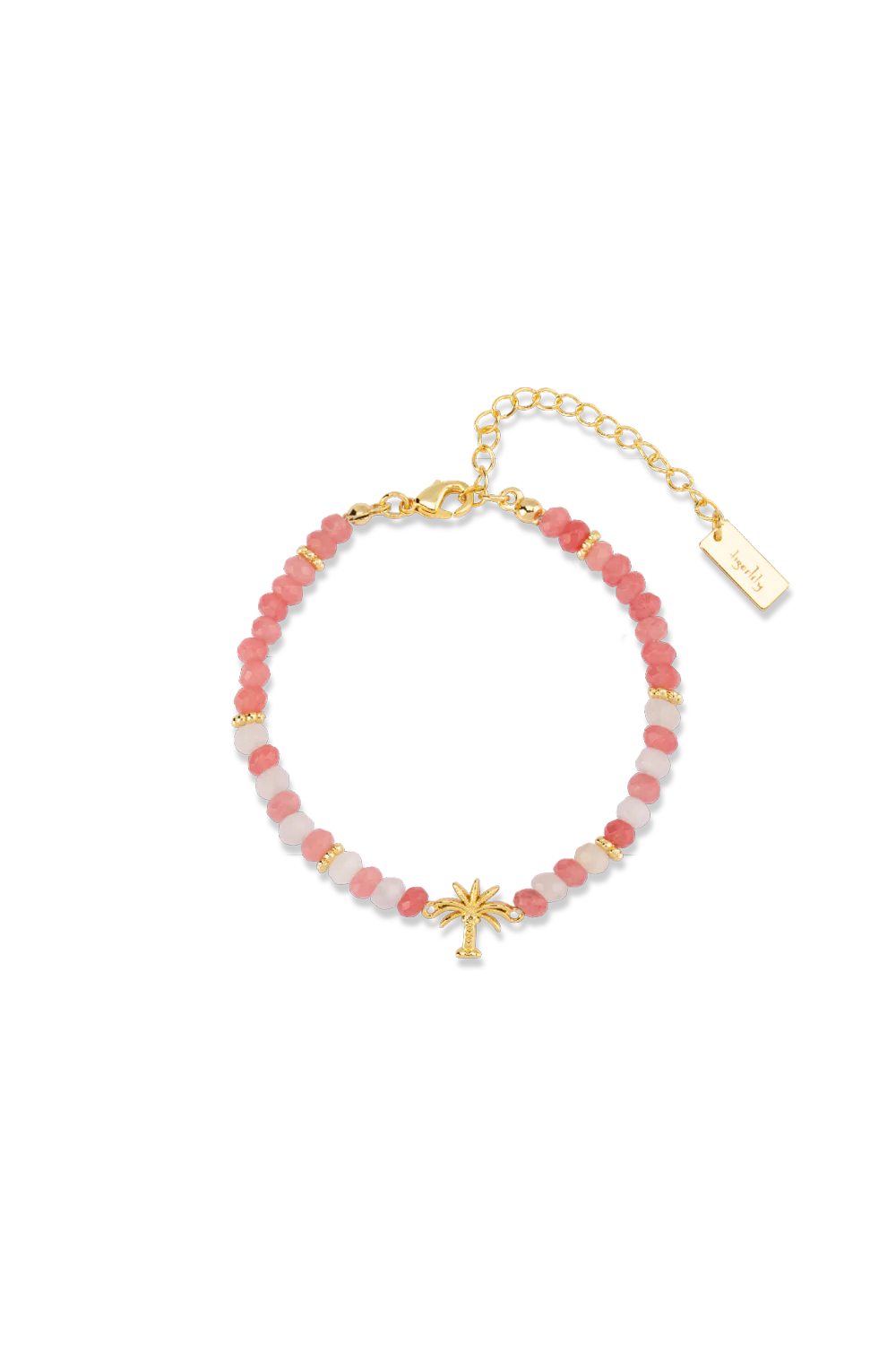 Arms Of Eve X Tigerlily Beaded Palm Charm Bracelet - Coral - JL & CO. boutique 