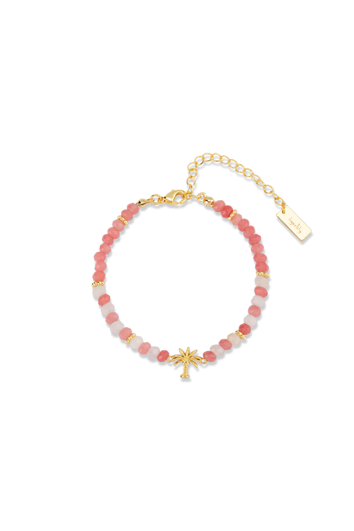 Arms Of Eve X Tigerlily Beaded Palm Charm Bracelet - Coral - JL & CO. boutique 