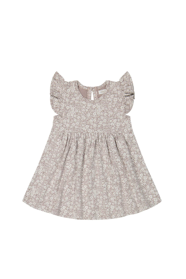 Organic Cotton Ada Dress - Greta Floral Bark - JL & CO. boutique 