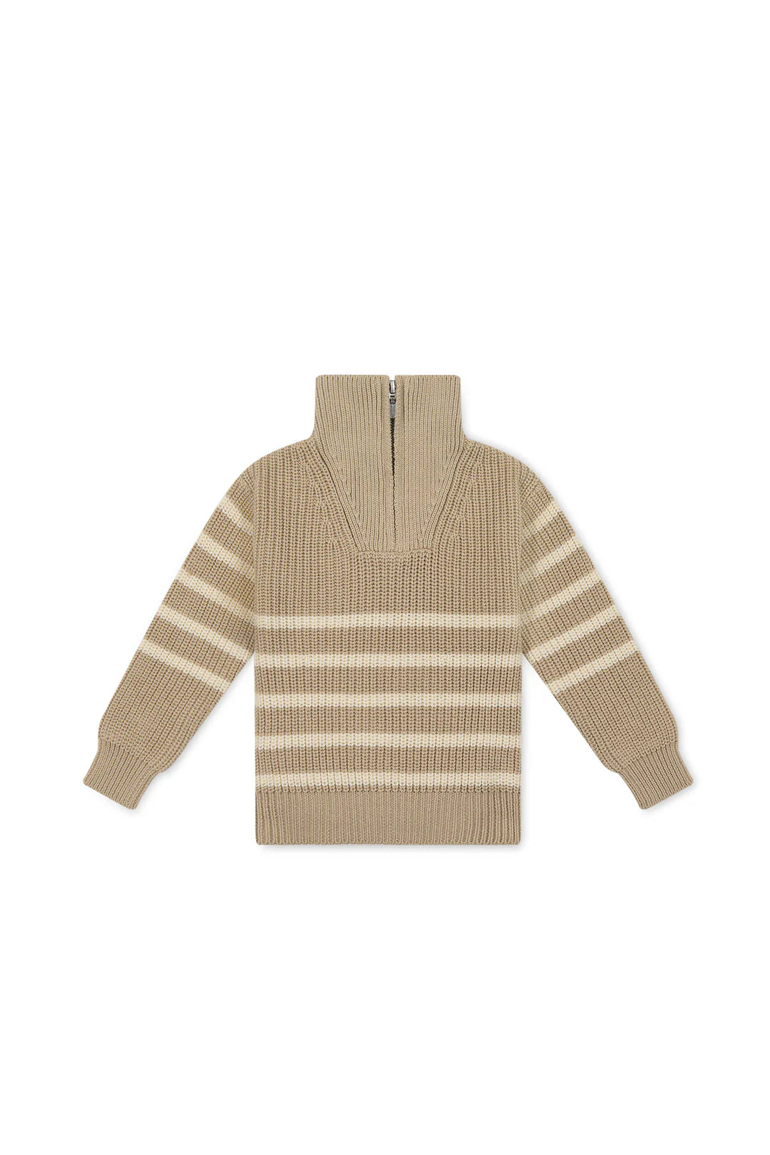 Jack Zip Jumper - Lenny Stripe Fawn - JL & CO. boutique 