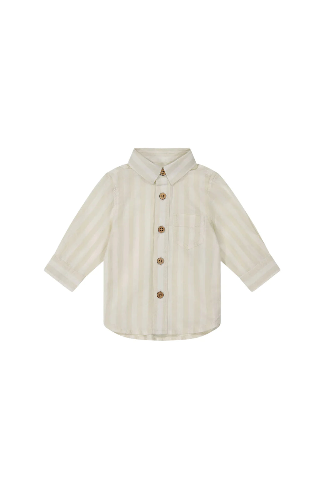 Quentin Woven Shirt - Fog/Cloud Stripe - JL & CO. boutique 