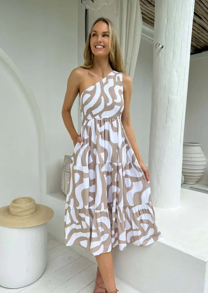 Aria dress- sandstone - JL & CO. boutique 