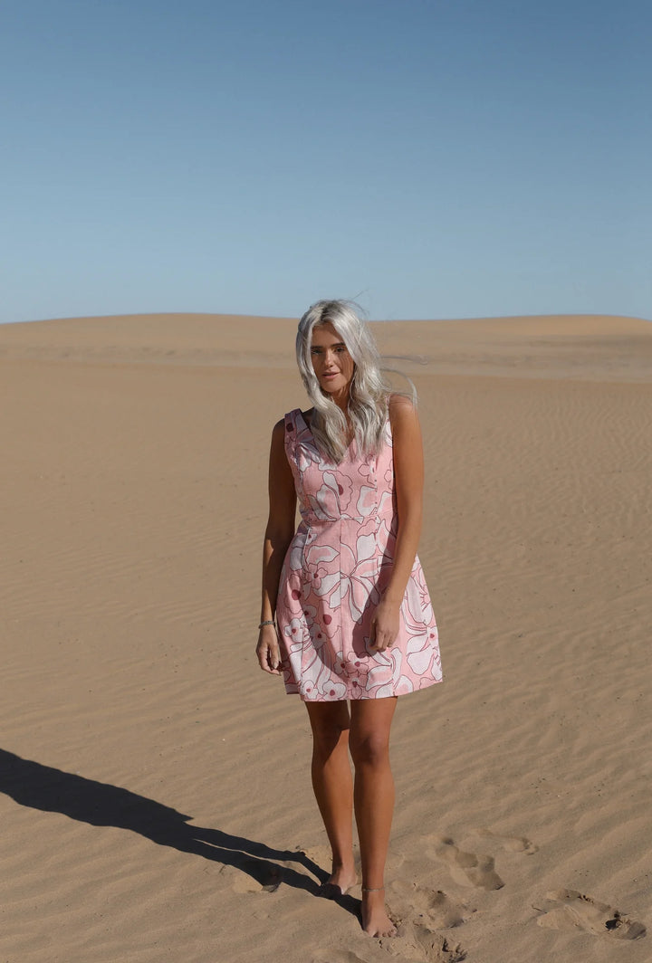 MAY MINI DRESS - DESERT FLOWER PRINT - JL & CO. boutique 