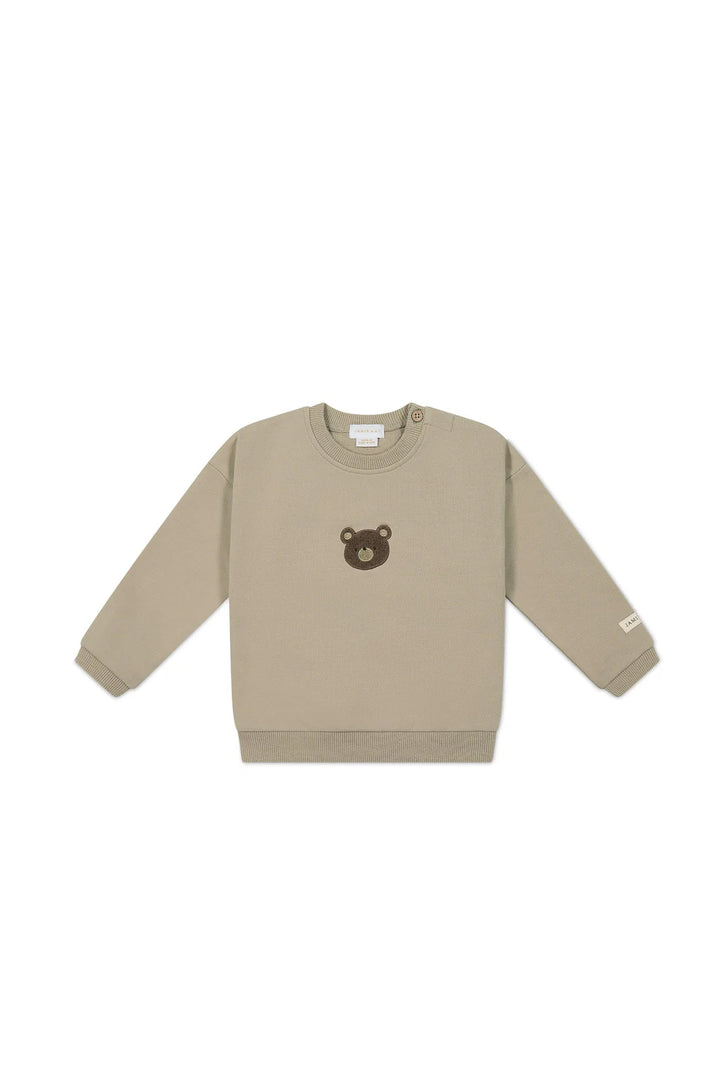 Organic Cotton Damien Sweatshirt - Fawn Bear - JL & CO. boutique 