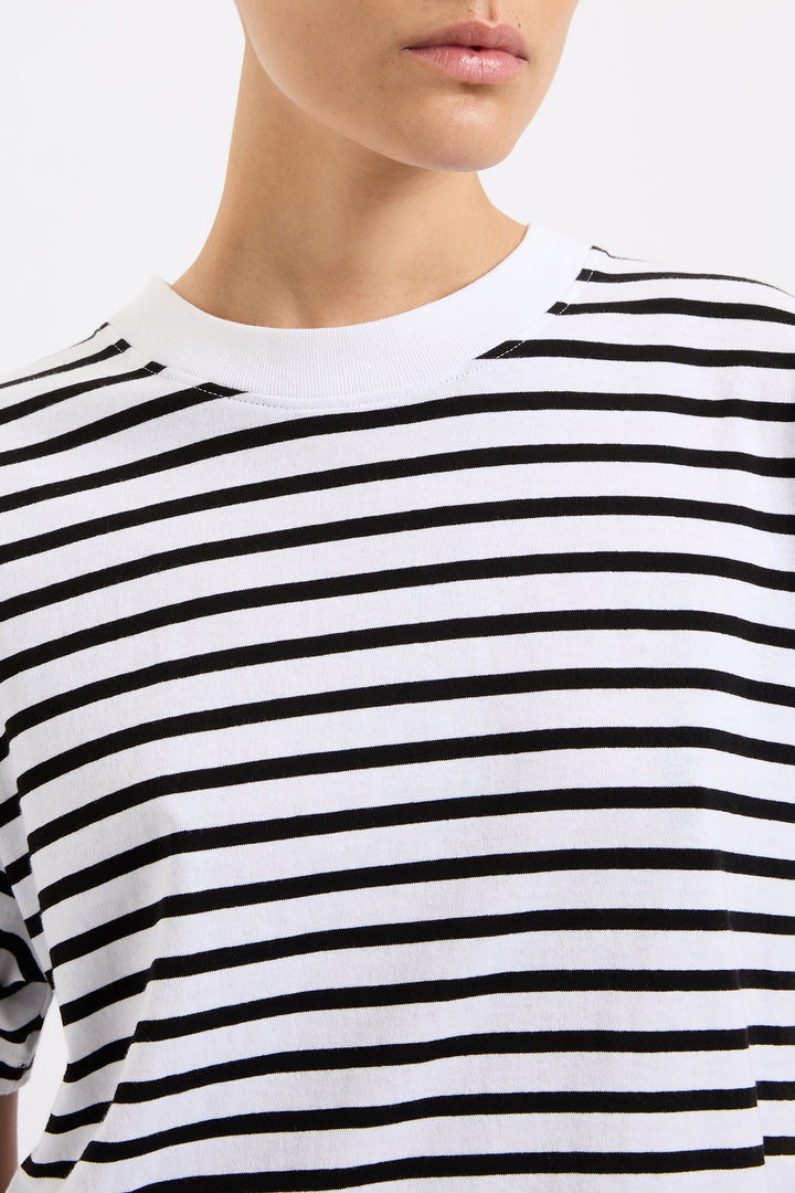 Organic Stripe Boyfriend Tee - JL & CO. boutique 