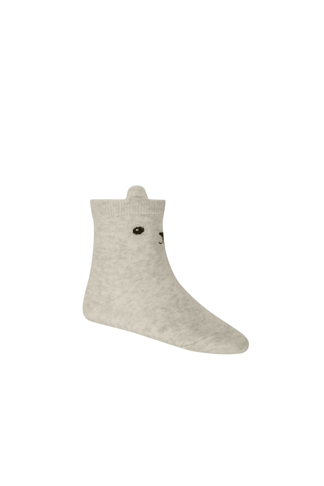George bear ankle sock - oatmeal marle - JL & CO. boutique 