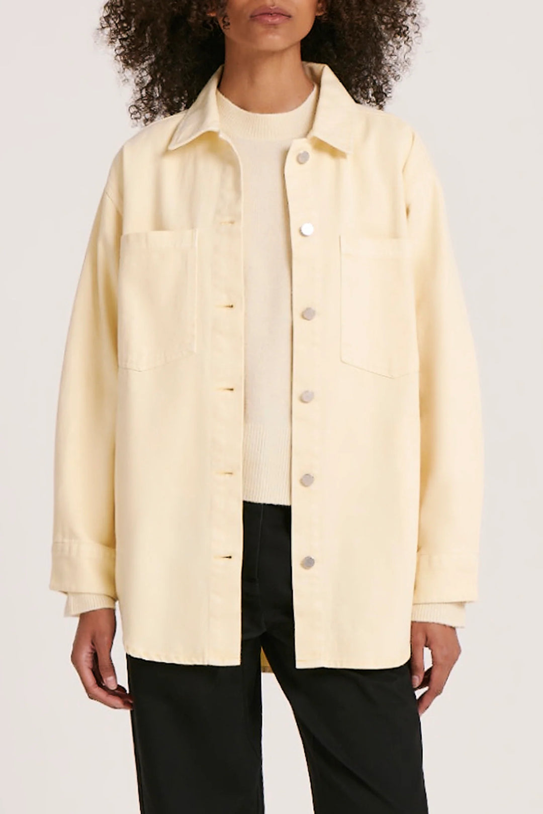 noa denim jacket - custard - JL & CO. boutique 
