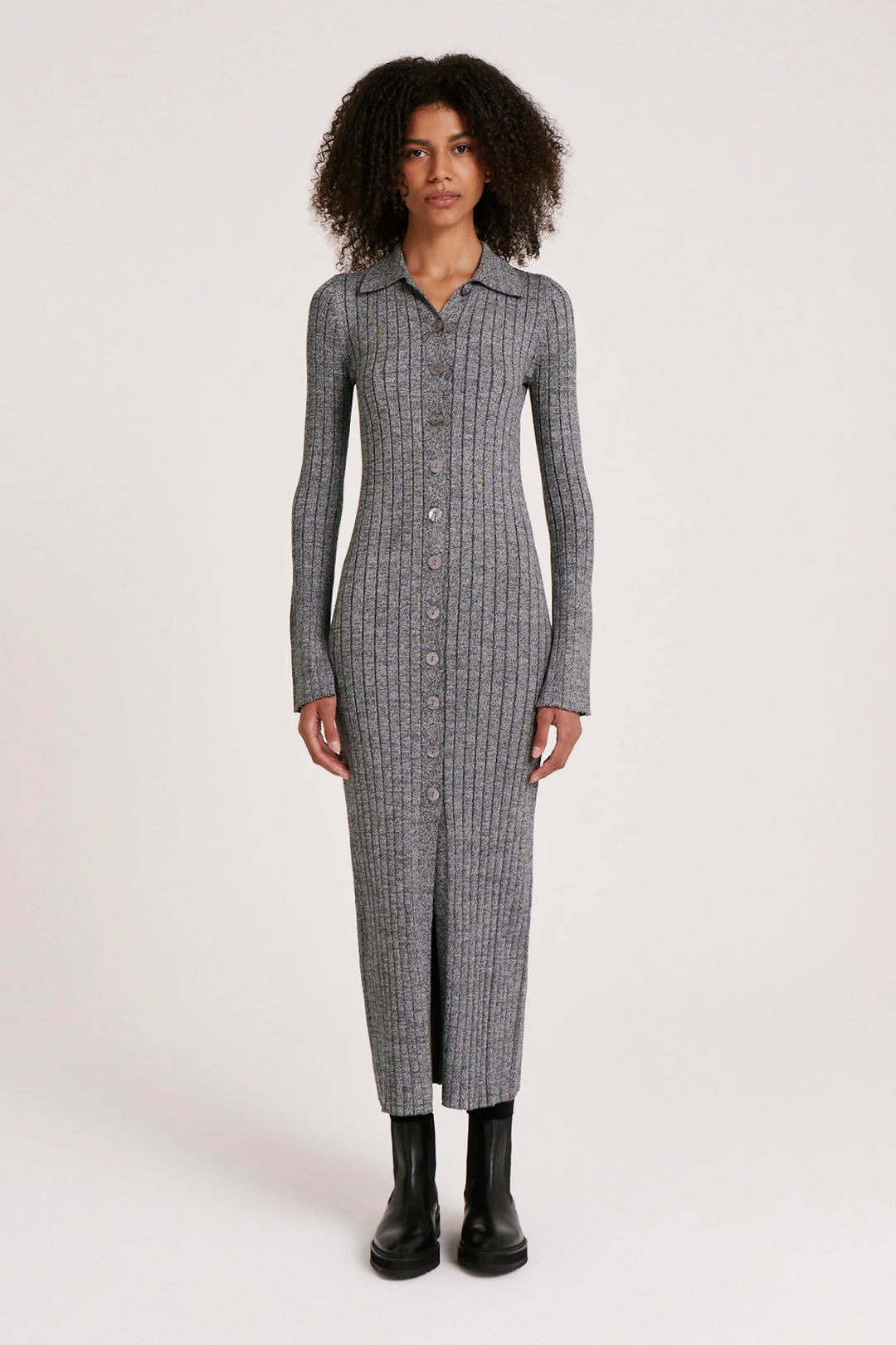 noemi knit dress - pebble - JL & CO. boutique 