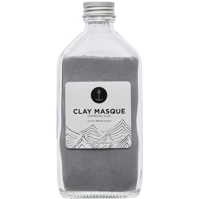 activated charcoal clay mask - 200ml (comes with application brush & spoon)