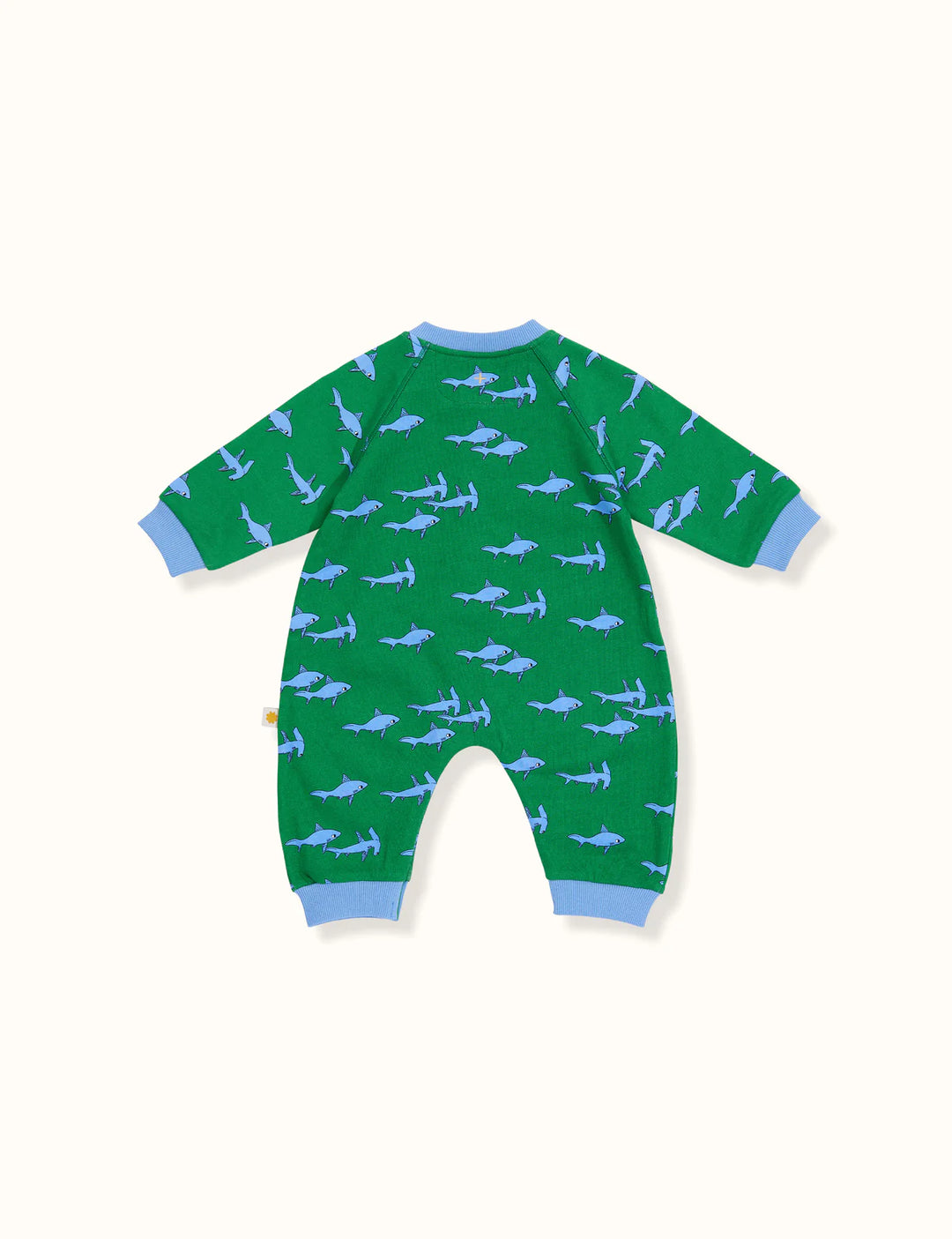 SHARKS TERRY RELAXED ROMPER GREEN - JL & CO. boutique 