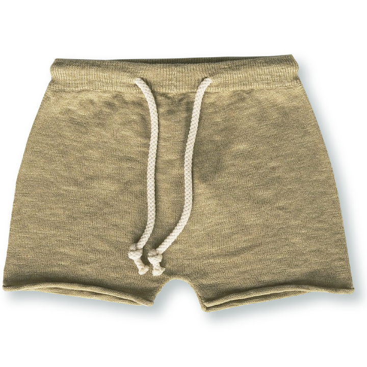 grown slub linen shorts - olive